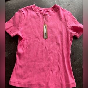 Skims Pink Ribbed Women's Top